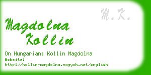 magdolna kollin business card